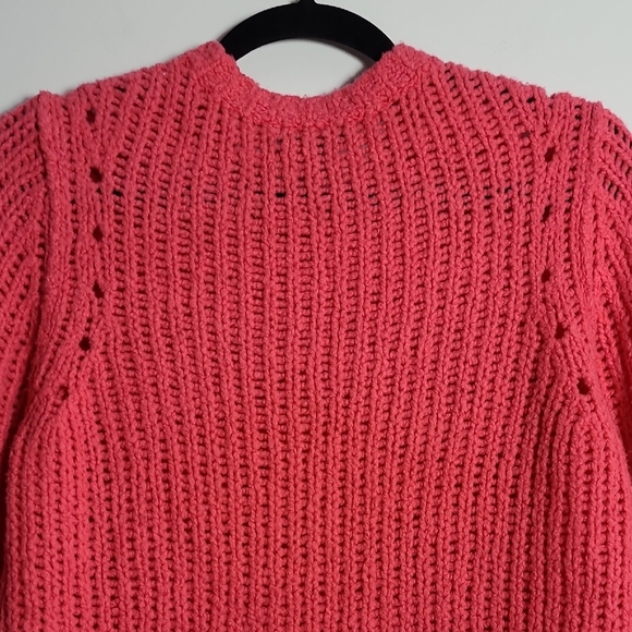 RAG & BONE Arizona Merino Wool Open Knit Sweater in Pink Size XS - Picture 15 of 16